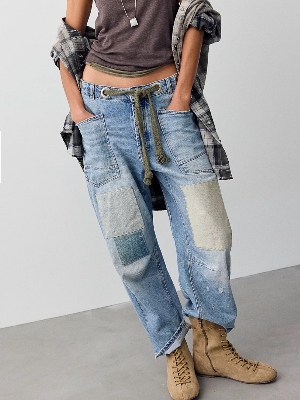 We The Free Moxie Pull-On Barrel Jeans, size 30